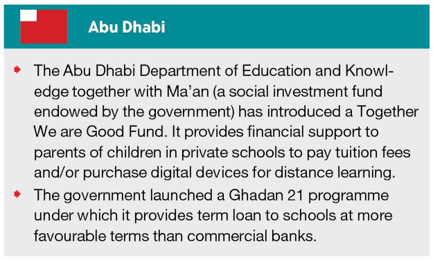  pandemic package for education Abu dhabi