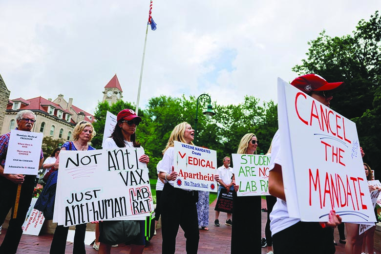 Indiana vaccine protest